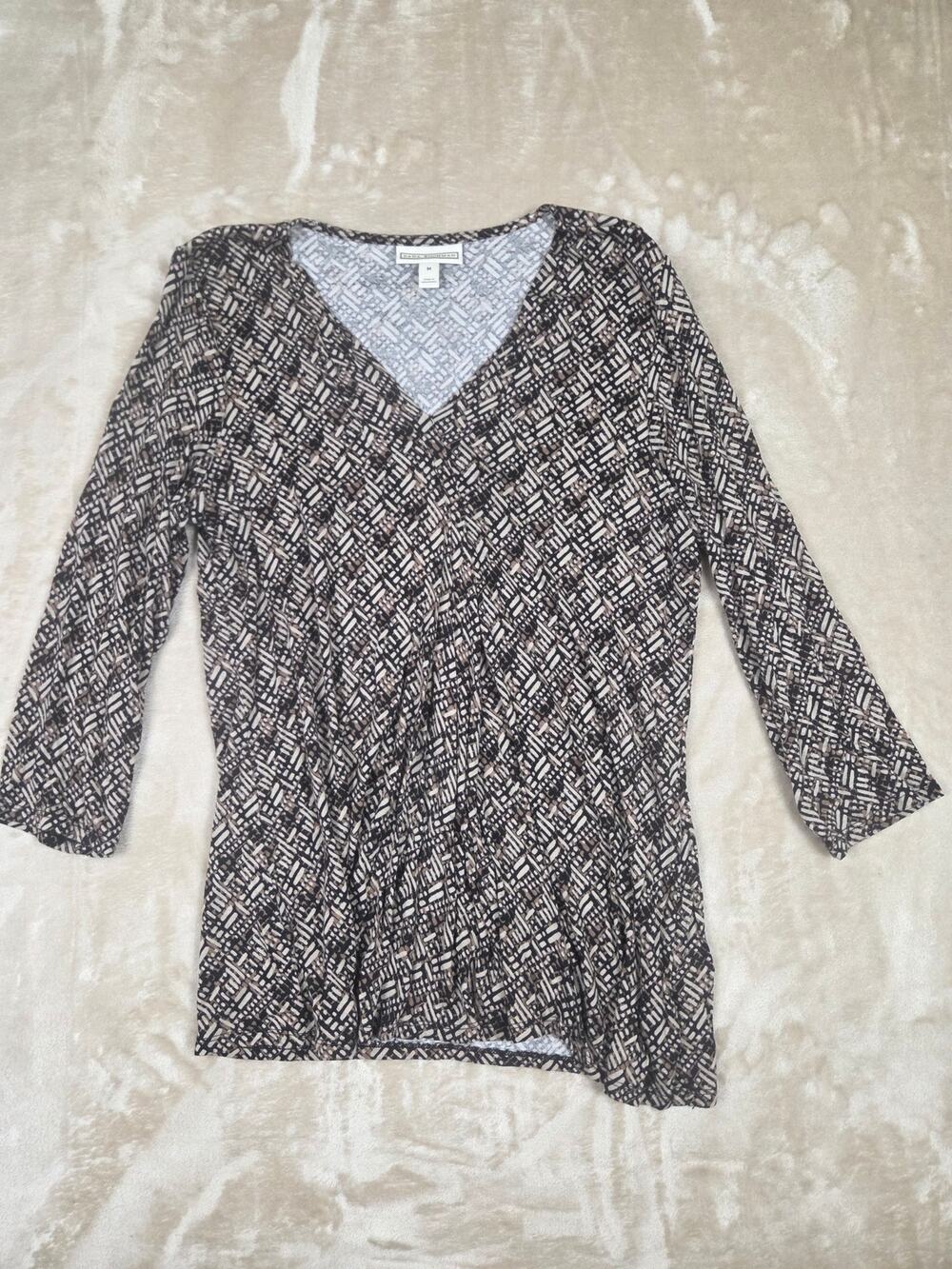 Dana Buchman Multicolor 3/4 Sleeve Blouse